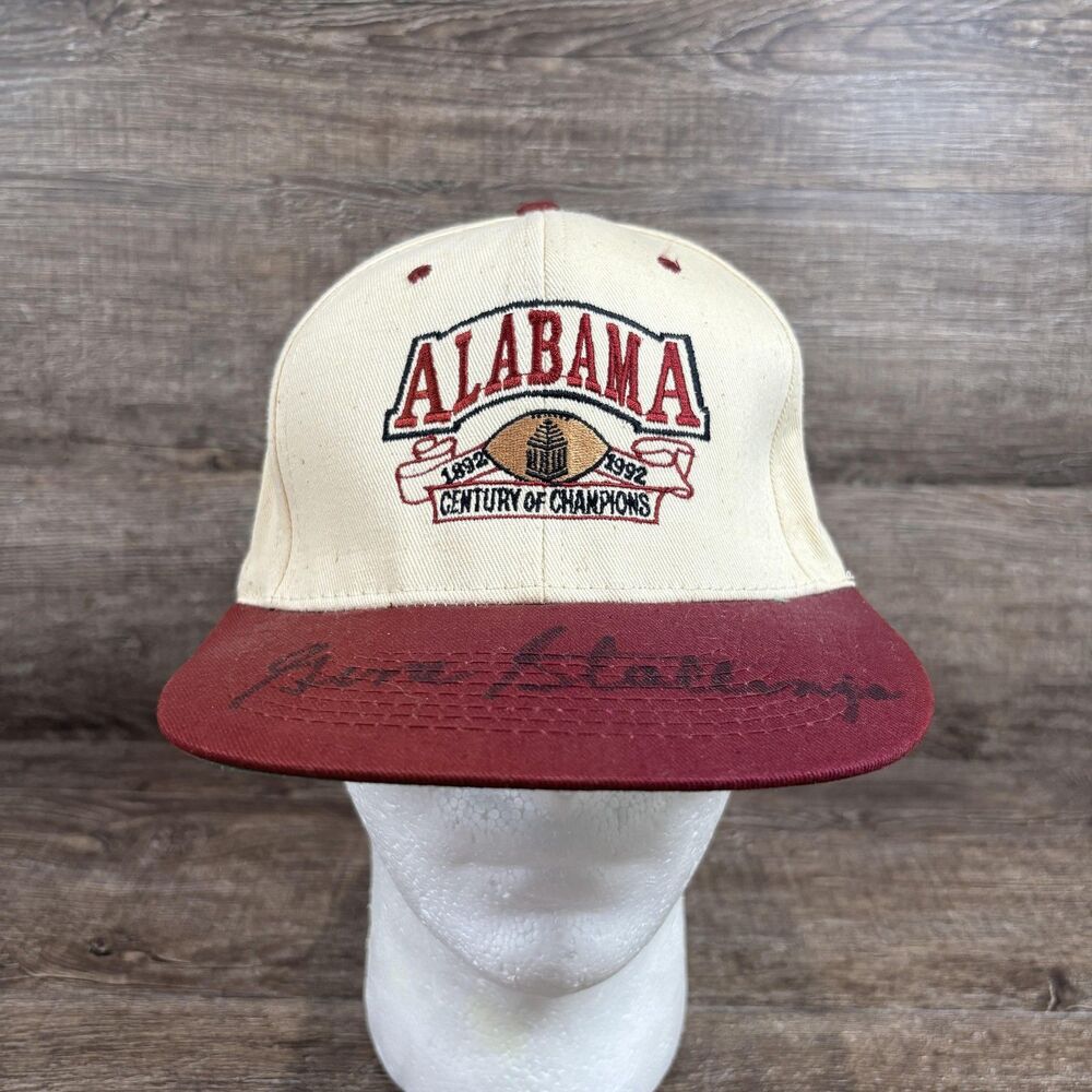 Vintage Alabama Crimson Tide Hat Cap Snap Back One Size King's Cap Signed 1992